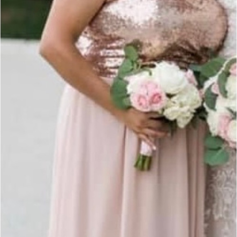 Sequined Strapless Dress - image 3